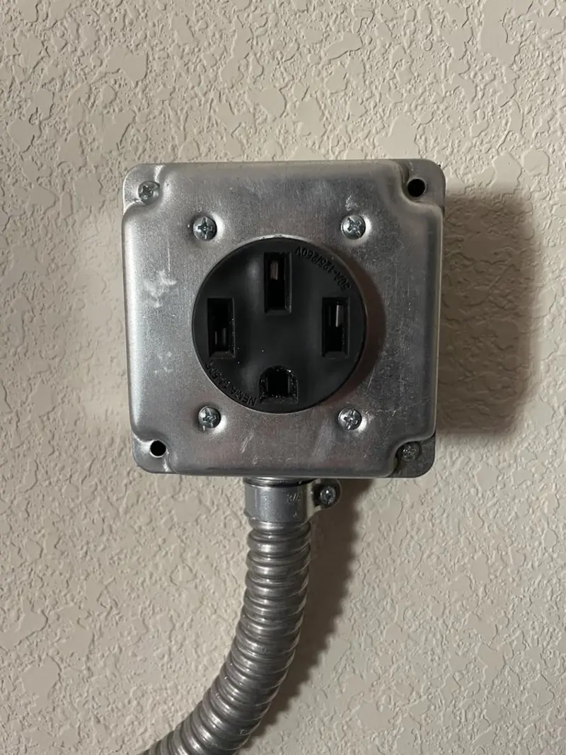 NEMA 14-50 outlet installed for Electrical Panel Upgrade in Collegedale